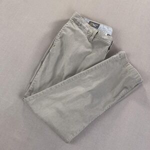 Wallin & Bros. Chino Pants Mens 36x30 Gray Stretch Flat Front Casual Cotton